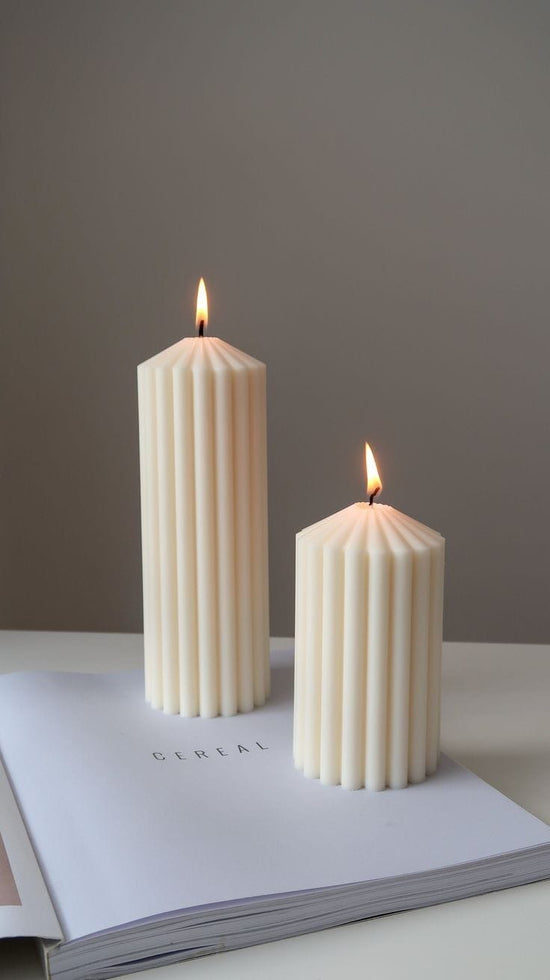 Stripe Cylinder Candle 